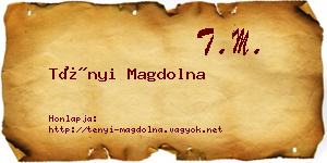 Tényi Magdolna névjegykártya